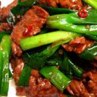 野葱炒牛肉